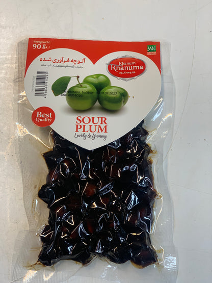 Sour Green Plums with Stone