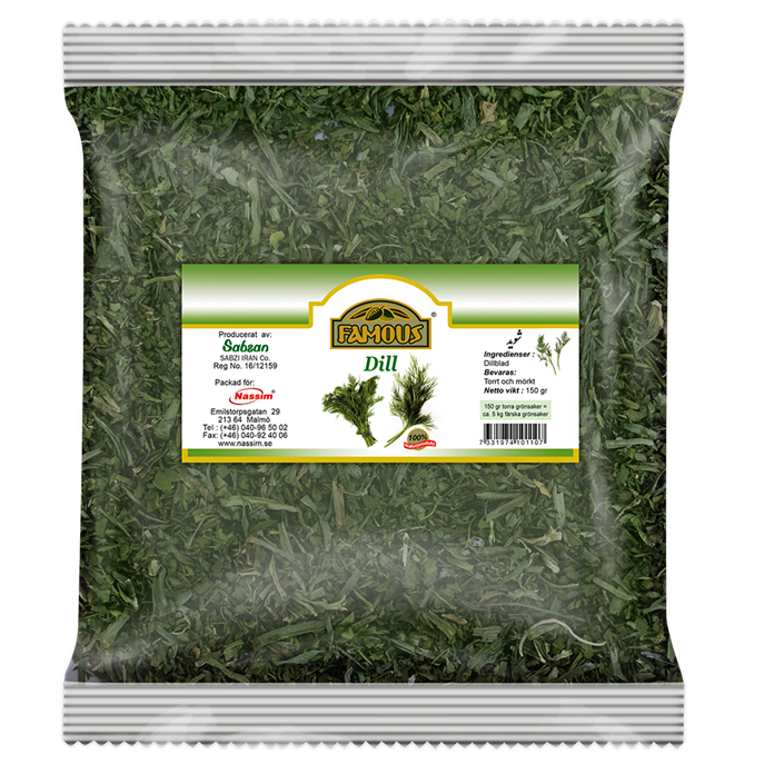 Torkade Dill 150g